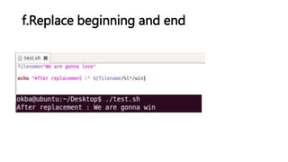 f.Replace beginning and end
 
