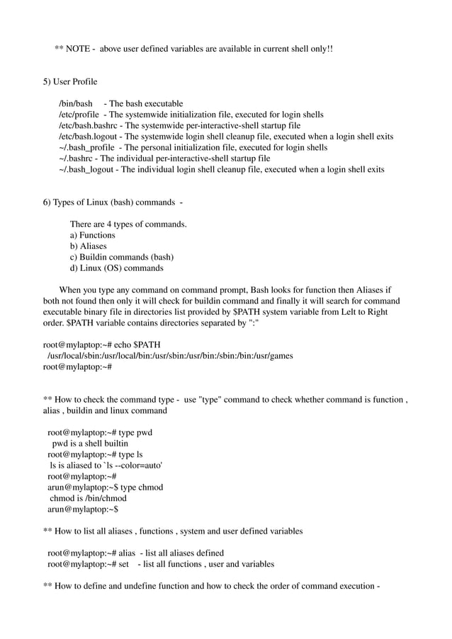 Bash Shell Introduction By Arun Bagul | PDF