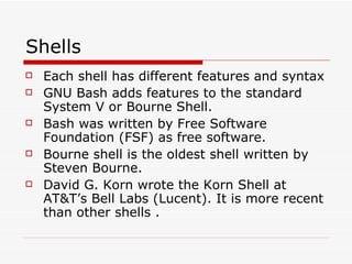 COMELEC III - Bash unit 1 | PPT | Operating Systems | Computer Software ...