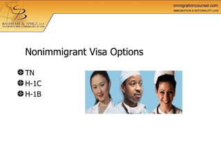 Nonimmigrant Visa Options TN H-1C H-1B 