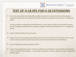 H-1B ‘Right To Control’ RFEs: What to Expect and How to Answer Them | PPT