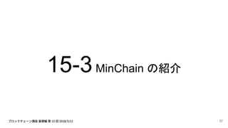 15-3MinChain の紹介
37
 
