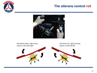The ailerons control roll




                            18
 
