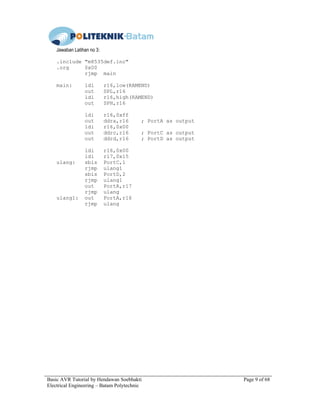 Basic avr-microcontroller-tutorial v3 | PDF