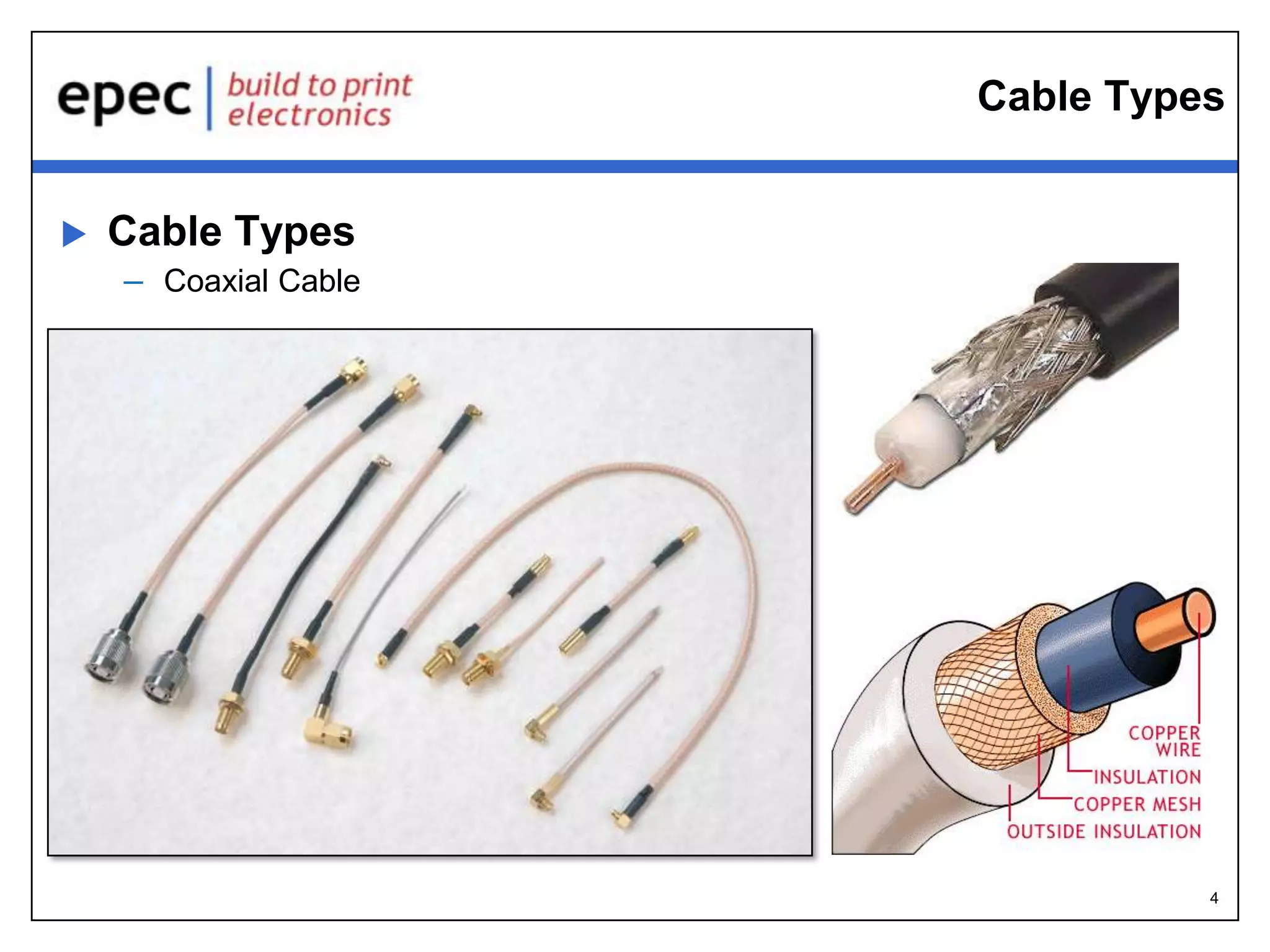 4
Cable Types
 Cable Types
– Coaxial Cable
 