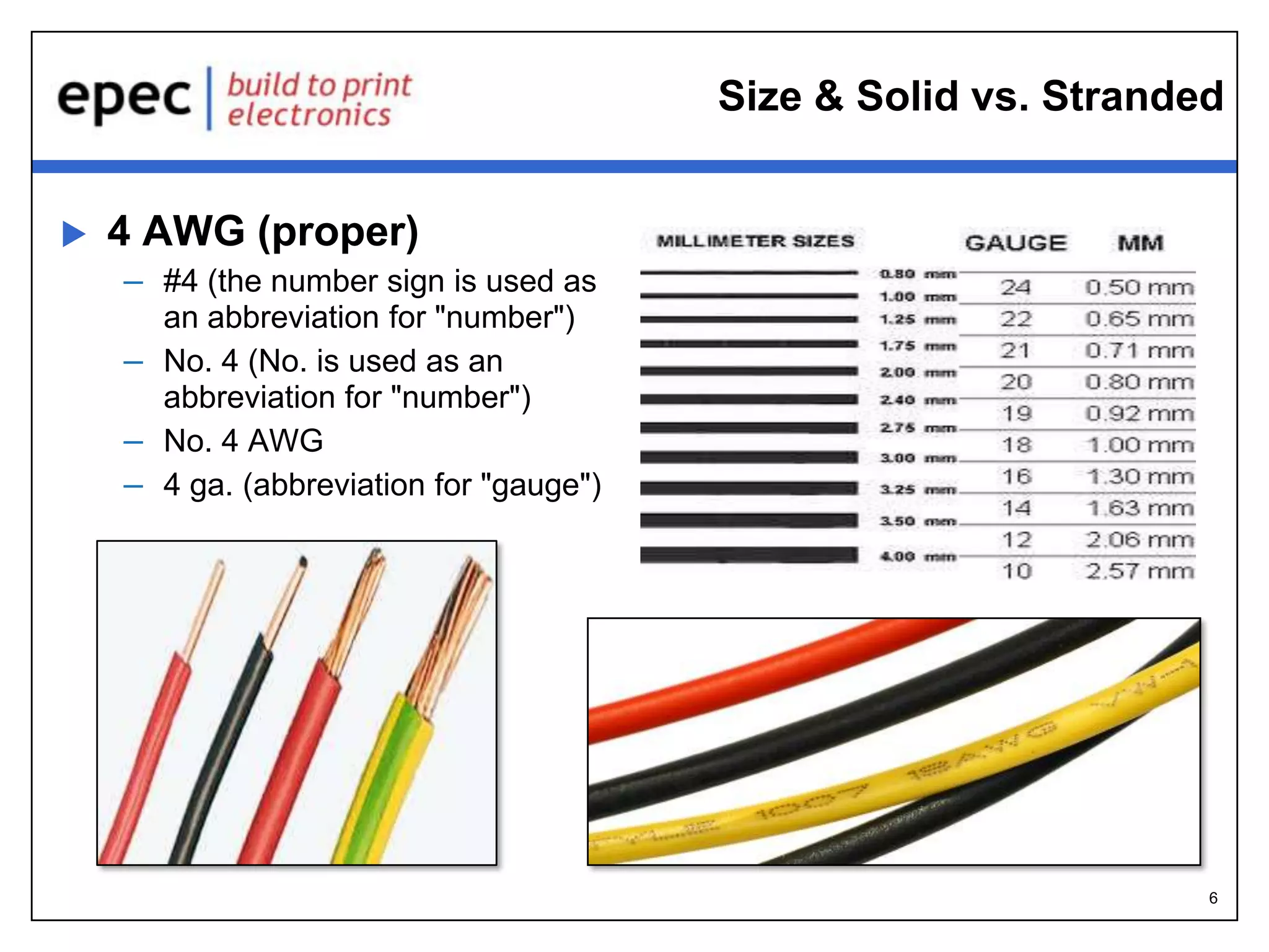 6
Cable Types
 Cable Types
– Multi-Conductor Cables
 