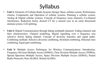 Comprehensive Wireless Communication Systems and Technologies Course | PPTX