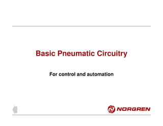 Basic Pneumatic Circuitry

   For control and automation
 