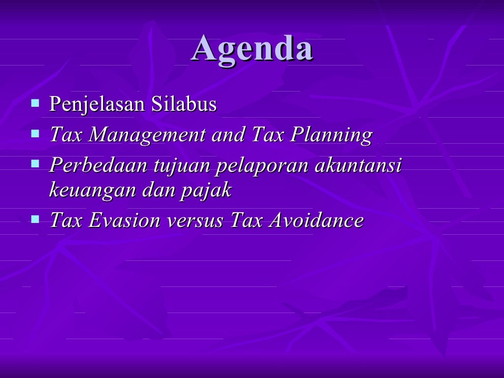 Basic Concept Of Tax Management
