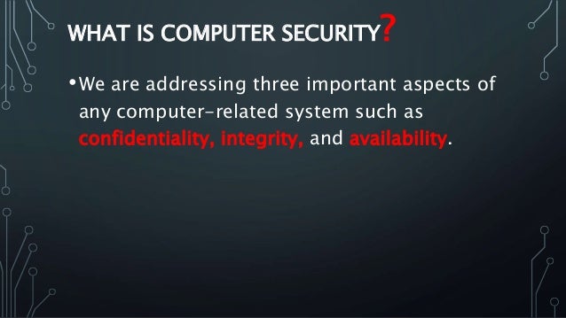 What Is Computer Security