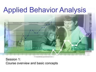 Session 1:
Course overview and basic concepts
Applied Behavior Analysis
 