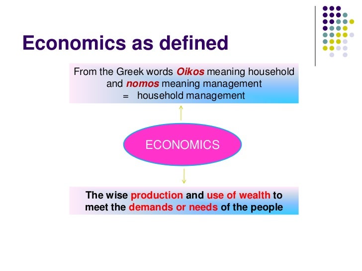 definition of economics by different authors