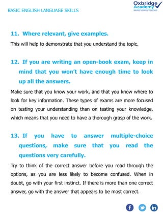 14. If you start running out of time towards the
end of the exam, write short notes as answers to
each of the remaining qu...