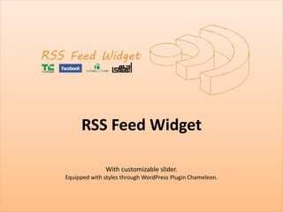 RSS Feed Widget
With customizable slider.
Equipped with styles through WordPress Plugin Chameleon.
 
