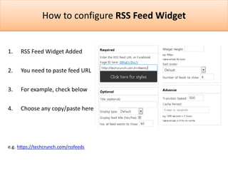 RSS Feed Widget - Basic guide | PPTX