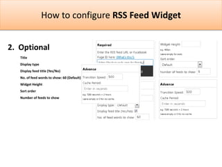 RSS Feed Widget - Basic guide | PPTX