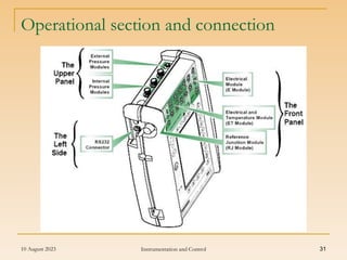 10 August 2023 Instrumentation and Control 31
Operational section and connection
 
