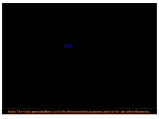 Note: The video presentation is only for demonstration purposes and not for any advertisements.
FBAO
 