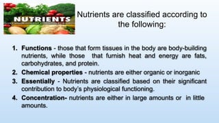 Nutrient Function Overview Basic-Nutrition-overview.pptxgcdhjfryjffgj | PPTX