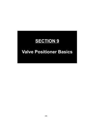 - 48 -
SECTION 9
Valve Positioner Basics
 