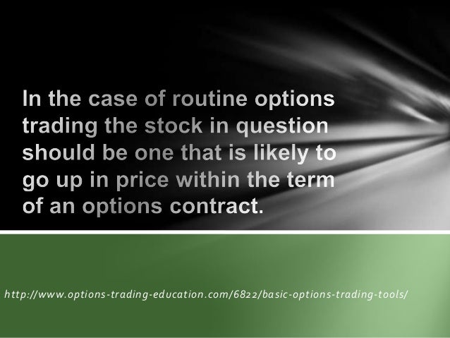 Option trading tools