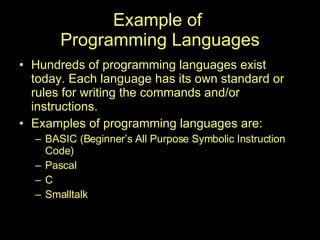 Basic Programming Concept | PPT | Programming Languages | Computing