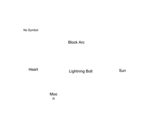 No Symbol



                  Block Arc




   Heart          Lightning Bolt   Sun




            Moo
             n
 