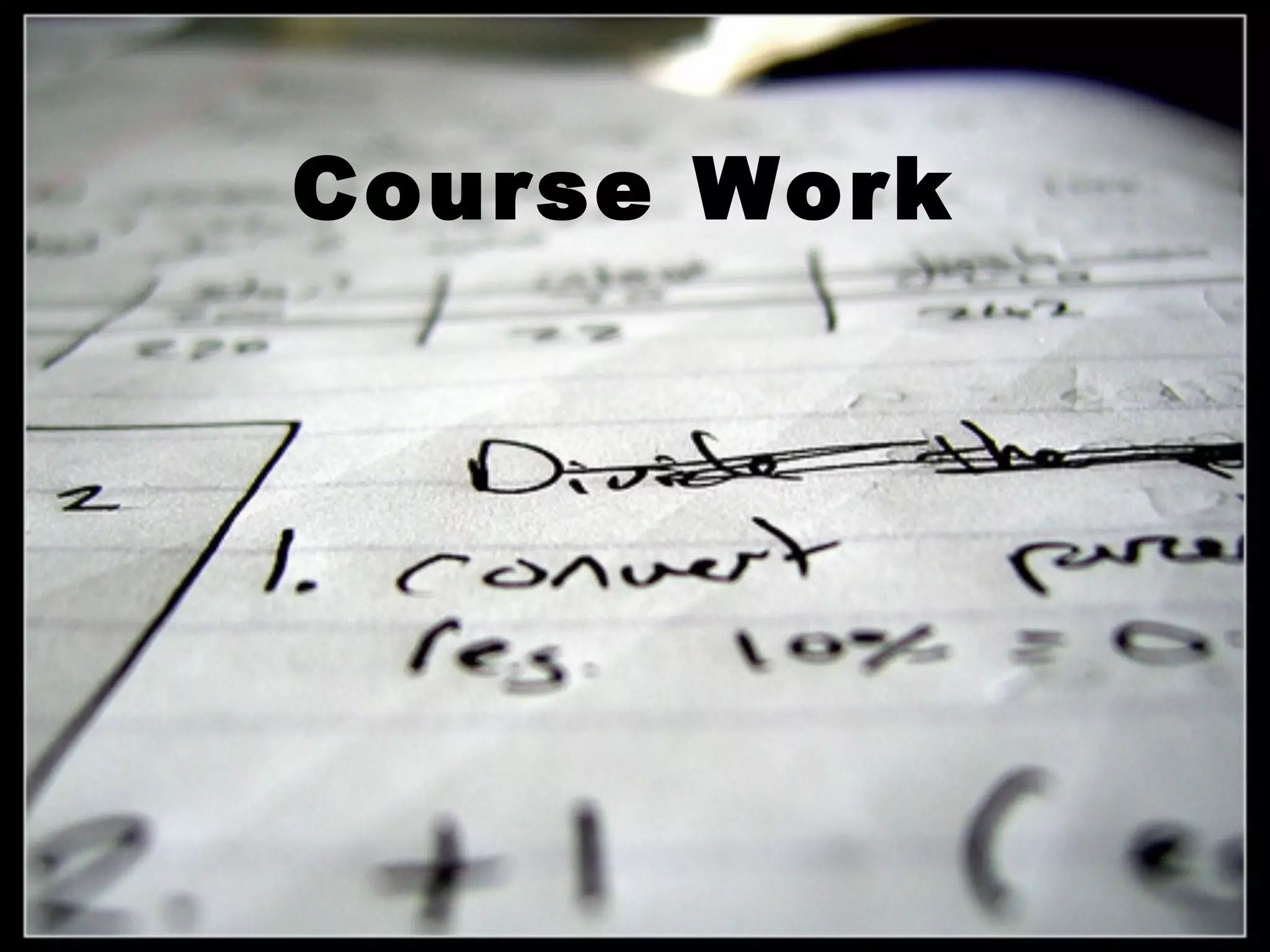 Course Work 