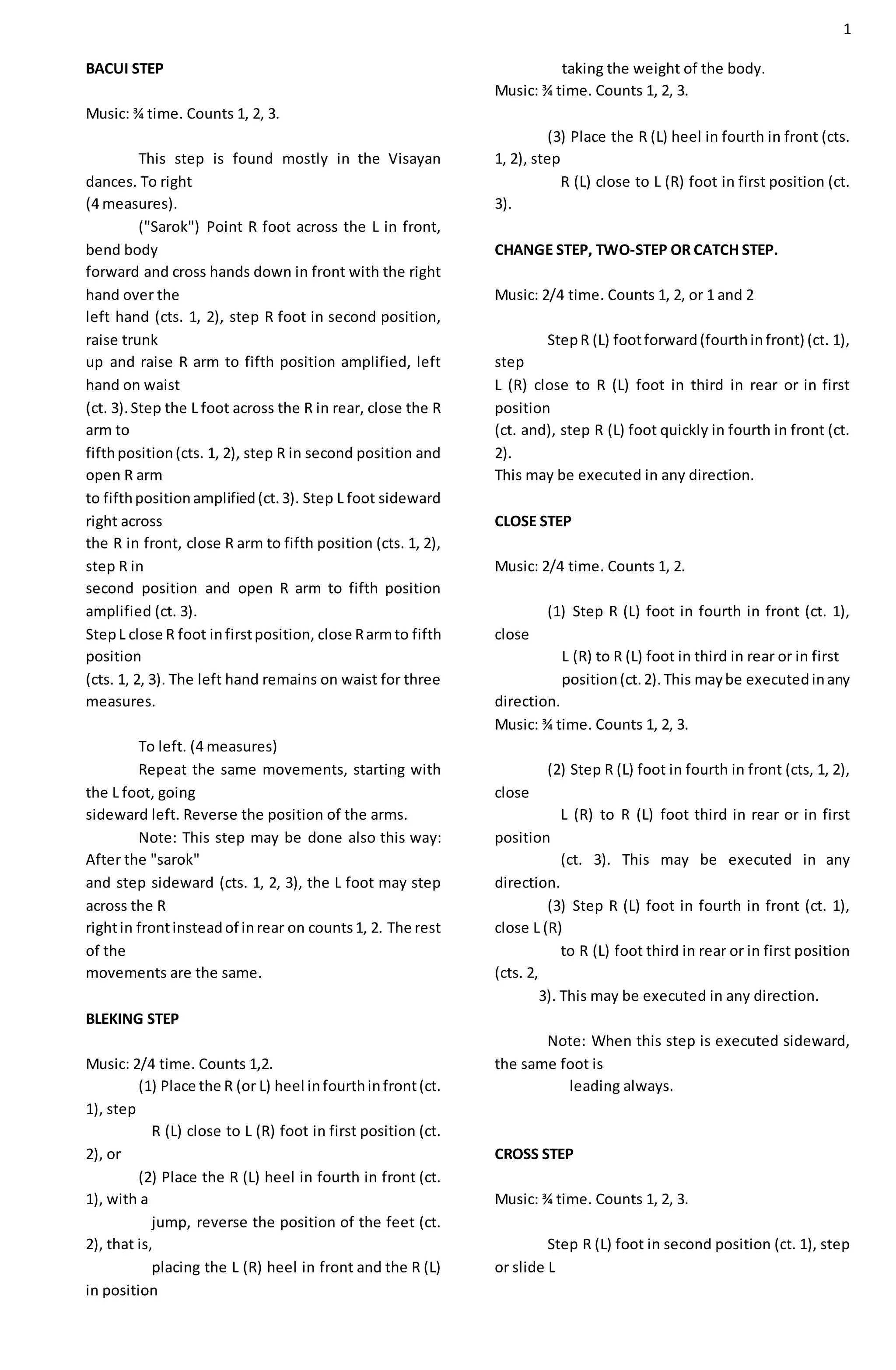 Basic step of folkdance pdf