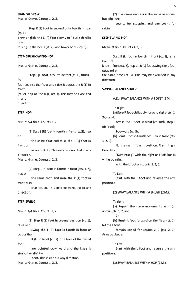 Basic Step Of Folkdance Docx Music Entertainment