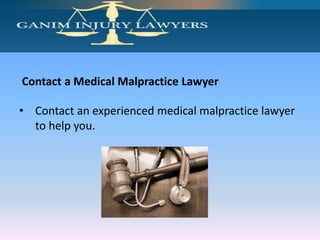 Basic Steps in a Medical Malpractice Case | PPTX