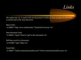 Basic of HTML (Introduction, Tags, Flow of working) | PPT
