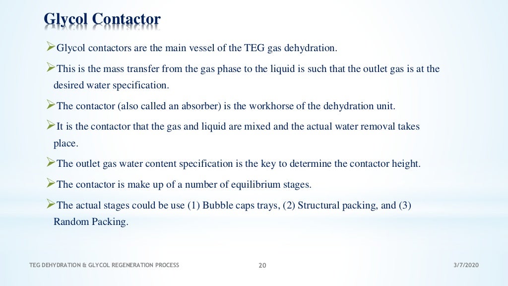 BasicTEG Dehydration Glycol Regeneration Process