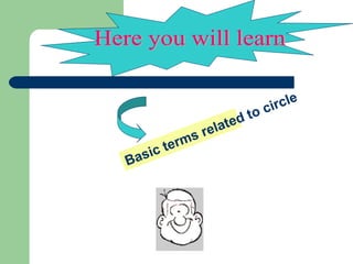 Basic terms related to circle
 