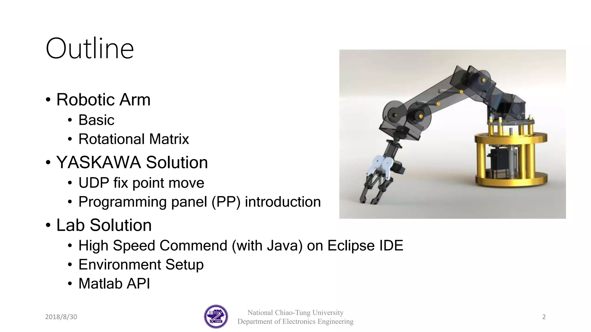 Basic Tutorial for Robotic Arm | PPTX
