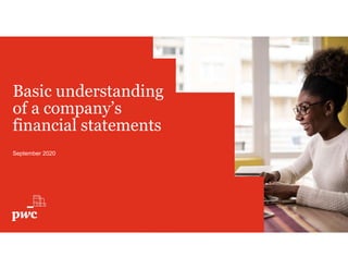 Basic understanding
of a company’s
financial statements
September 2020
 