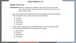 Basic Competency 1 to 3 (Participate Workplace Communication, Work in a ...