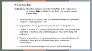 Basic Competency 1 to 3 (Participate Workplace Communication, Work in a ...