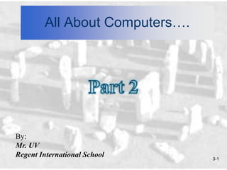 All About Computers….




By:
Mr. UV
Regent International School     3-1
 