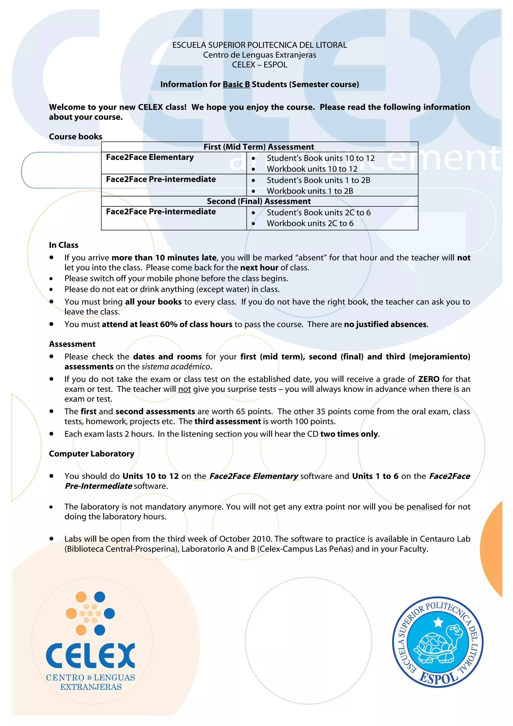 Basic%2 bb%2binformation%2b%2528semester%2529 | PDF