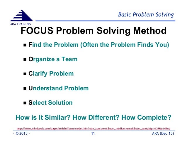 problem solving focus model