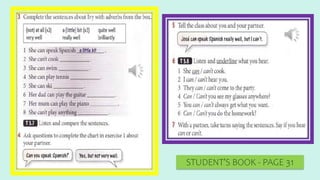 STUDENT’S BOOK - PAGE 31
 