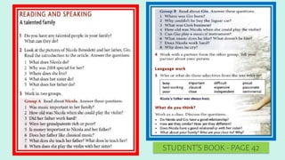 STUDENT’S BOOK - PAGE 42
 