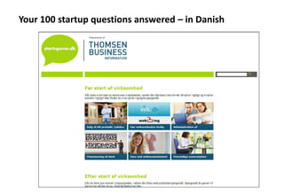 Your 100 startup questions answered – in Danish

 