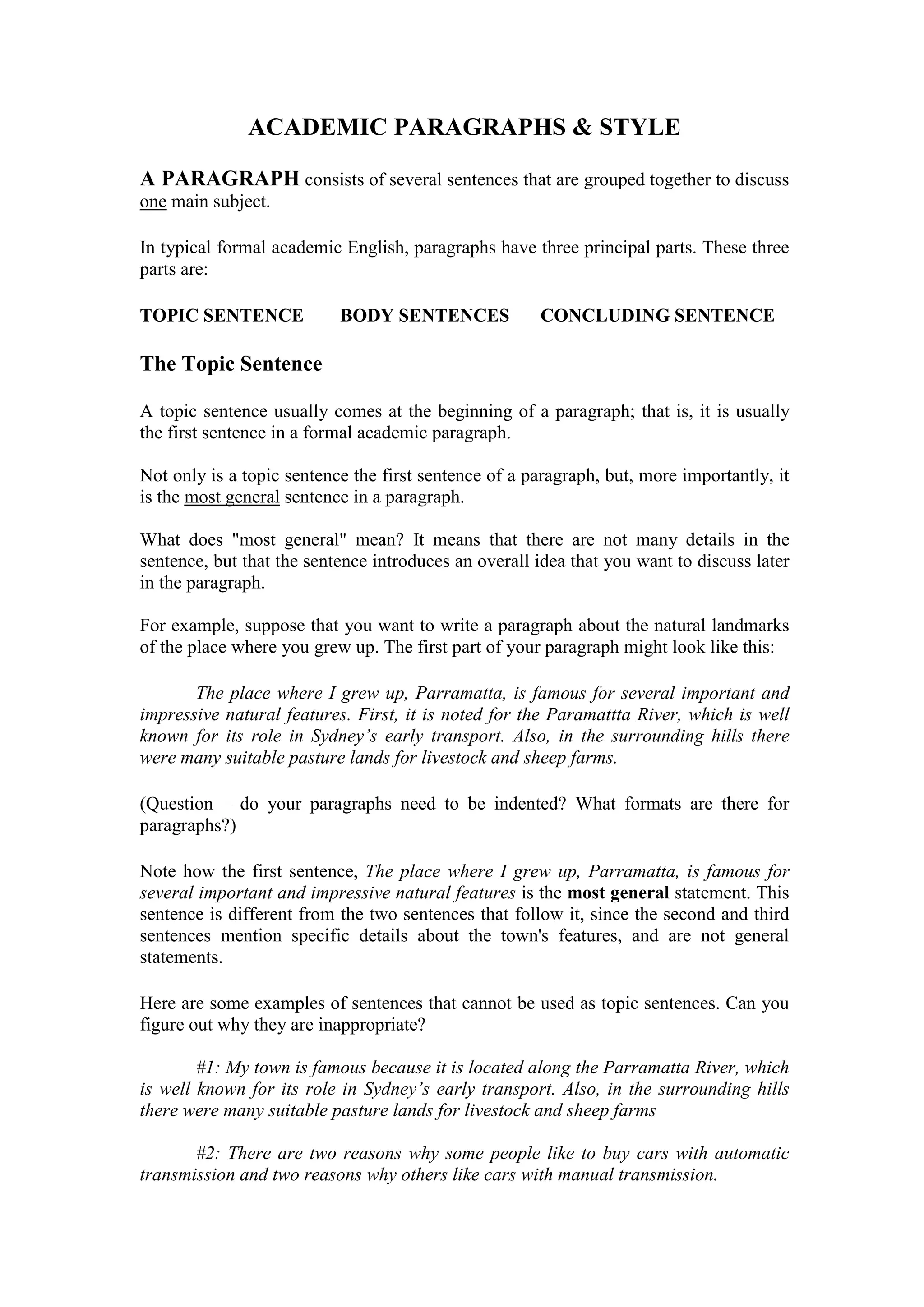 Basic academic paragraph_structure | PDF