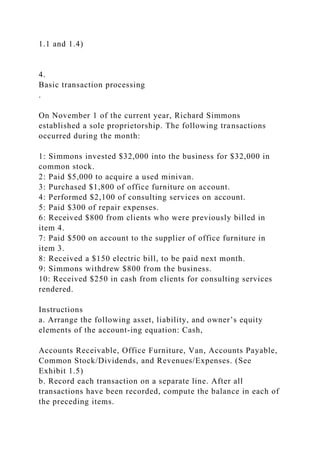 Basic Accounting Equations1. Recognition of normal balance.docx