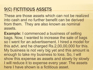 Fictitious Example Basic accounting terms | PPTX