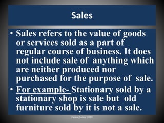 Sales Definition Normal Basic accounting terms, class xi, accountancy. | PPTX