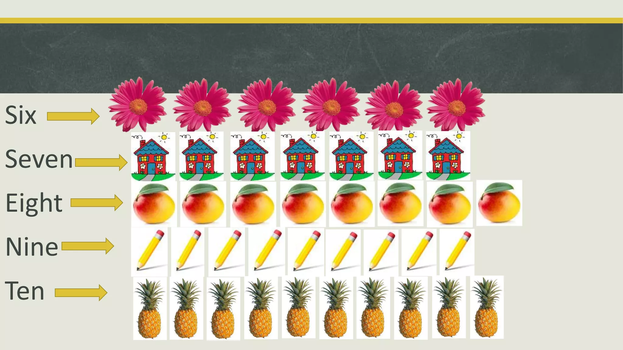 Six
Seven
Eight
Nine
Ten
 