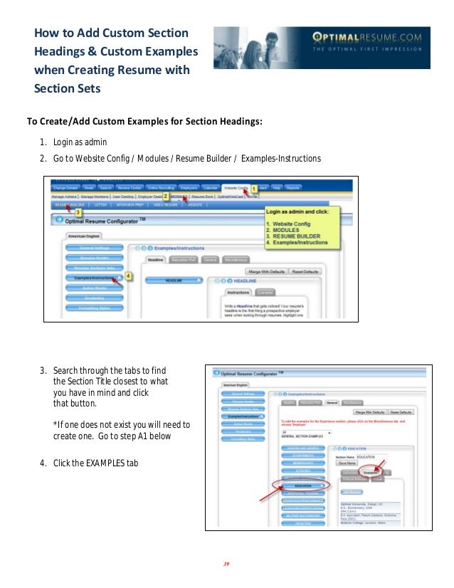 optimal resume basic administration how to guide